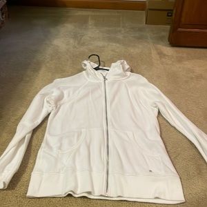 Womens white victoria’s secret sequenced angel wings zipper hoodie